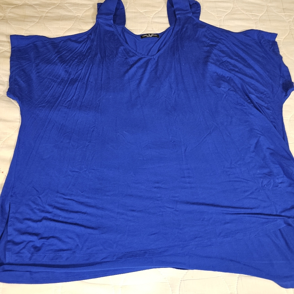 Blue Plus Size Top